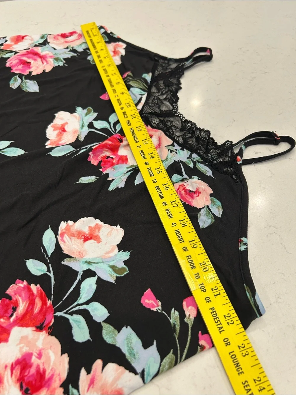 Floral Knit Cami & Short Sleep Set - Black with Pink Floral
